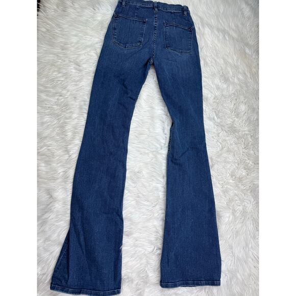 Frame Denim Le Flare De Francoise Jeans Sunnyslope Blue Flare Size 27 High Rise - Picture 12 of 12